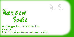 martin voki business card